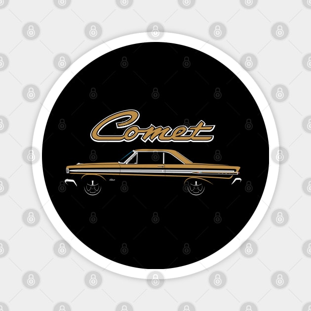 Gold 1964 Comet Caliente Magnet by BriteDesign